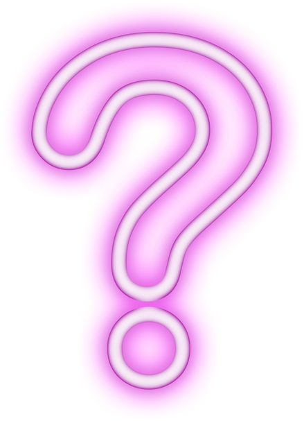 Neon question mark